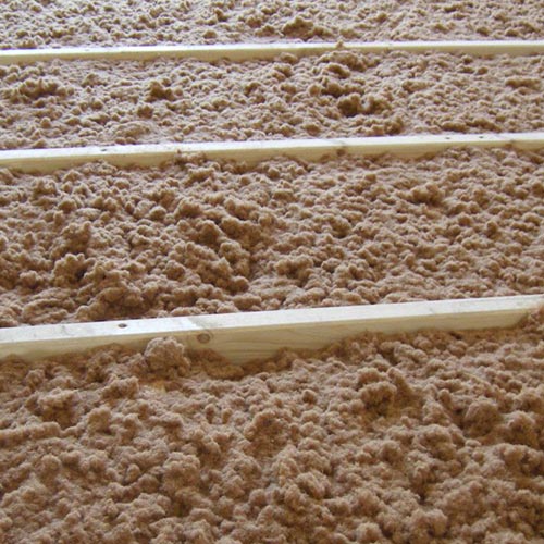 Loose wood fibre Zell cavietes insulation