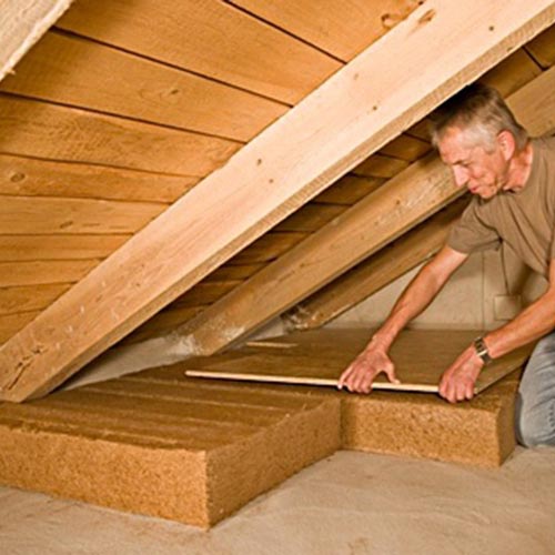 Wood fibre board FiberTherm Roof dry for extrados of floors