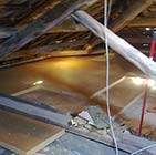High thermal insulation attic with wood fibre board FiberTherm