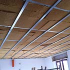 Insulated ceiling with flexible wood fibre board Flex