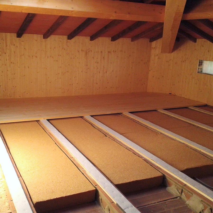 Flexible wood fibre board FiberTherm Flex density 60kg/mc floor insulation