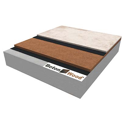 Dry screed with wood fibre board insulation Fibertherm Base