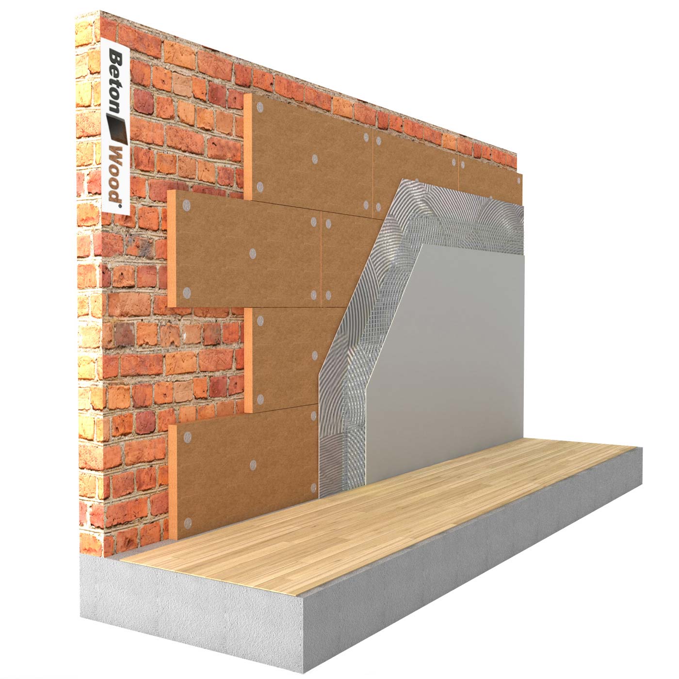 Internal thermal insulation system in Protect Wood fibre board