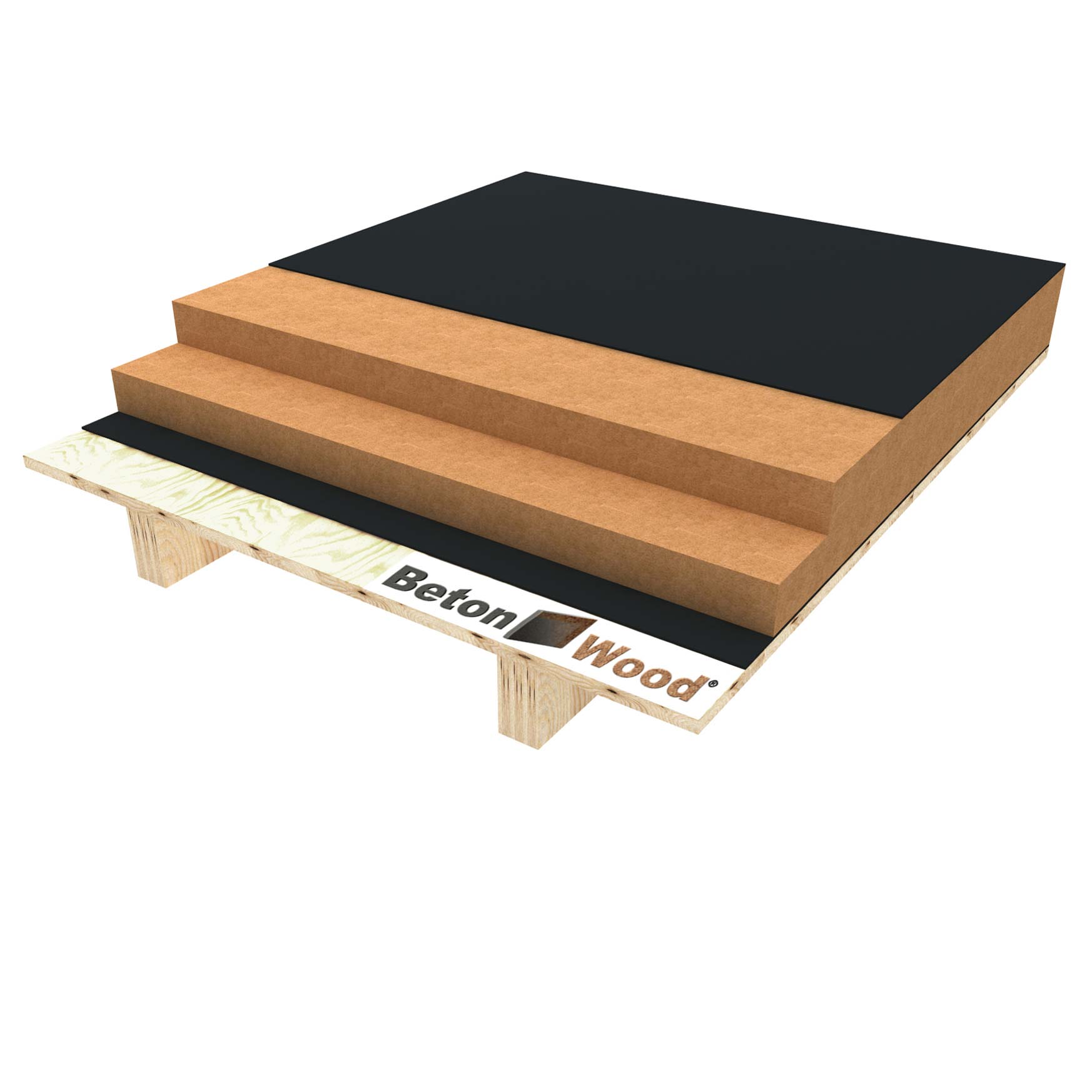 Dry screed in wood fibre board Therm on wood