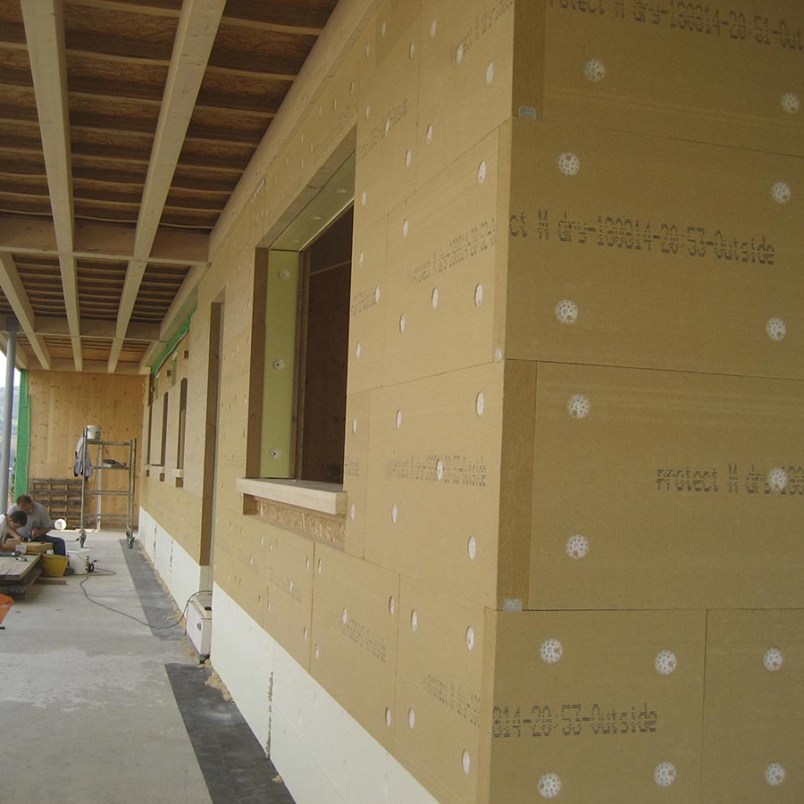 Wood fibre board FiberTherm Protect densities 230, 265kg/mc thermal insulation system