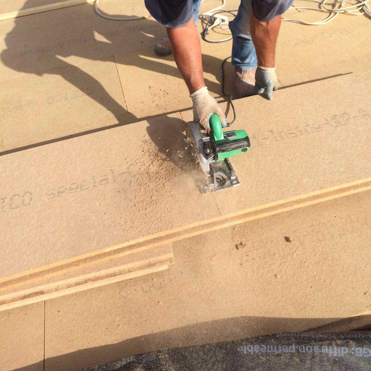 Wood fibre board FiberTherm Special dry for roof insulation